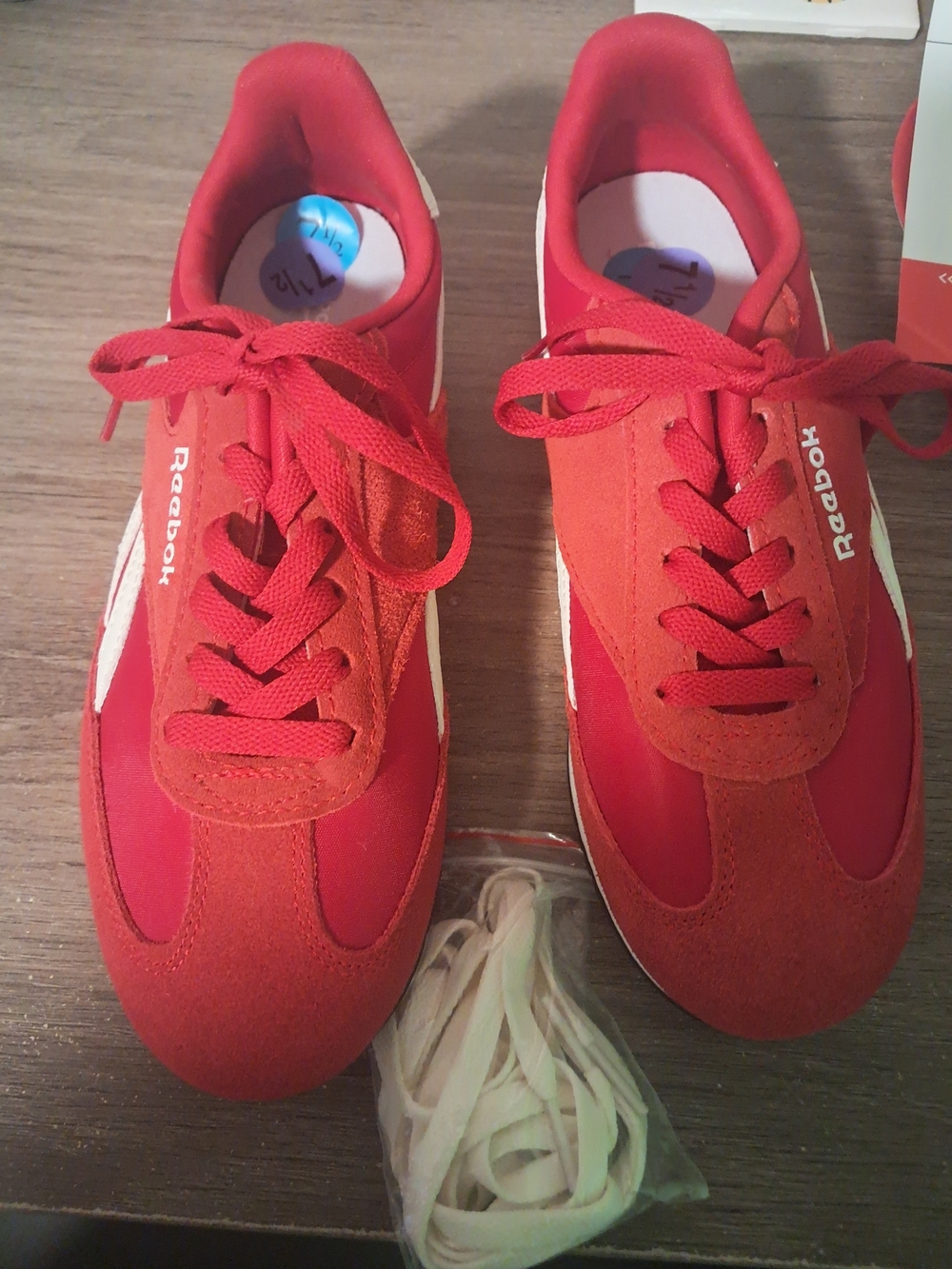 Reebok Classic Red Suede Sneakers